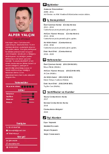 Cankurtaran CV Örnekleri cv indir